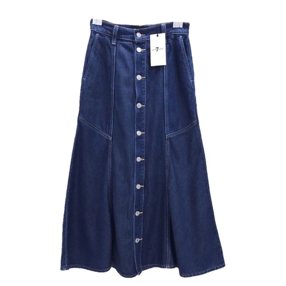 7 for all Mankind A-line button up skirt size 31